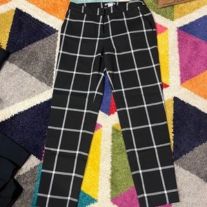 Black and White Womens Work Pant